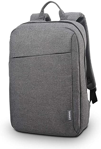 Lenovo Laptop Backpack B210, fits for 15.6-Inch laptop and tablet, sleek for travel, durable, water-repellent fabric, clean design, business casual or college, for men women students, GX40Q17227, Grey