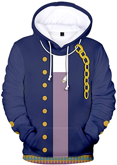 UU-Style JoJo's Bizarre Adventure Trish UNA Kujo Jotaro 3D Printed Hoodie Sweatshirt Pullover Jacket Coat Cosplay Costume