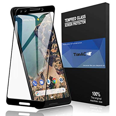 TopACE Bye-Bye-Bubble Premium Quality Tempered Glass 0.3mm Full Cover Screen Protector for Google Pixel 3 (Black)