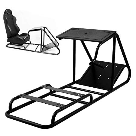 VEVOR Playseat Driving Simulator Cockpit Gaming Chair Gear Shifter Mount Gear Shifter Mount PS3 PS4 Xbox Chair Not Included Racing Wheel Stand (Stand, Black)