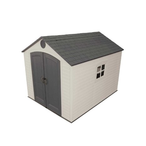 Lifetime 6405 Outdoor Storage Shed with Window, Skylights, and Shelving, 8 by 10 Feet