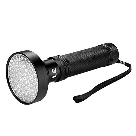 LE Ultra Violet LED Flashlight, 395nm Blacklight Torch, Battery Operated (100 LED)