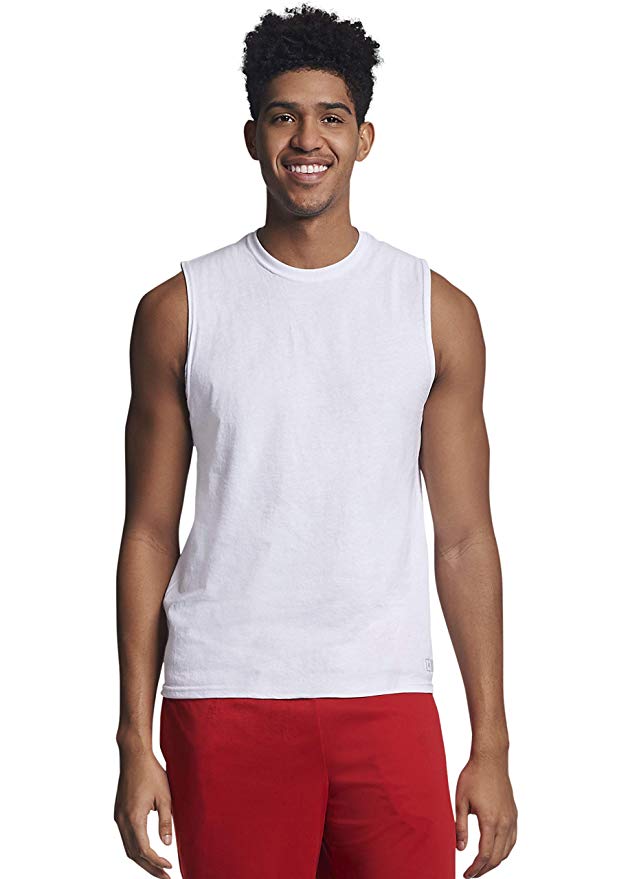Russell Athletic Men's Cotton Performance Sleeveless Muscle T-shirt