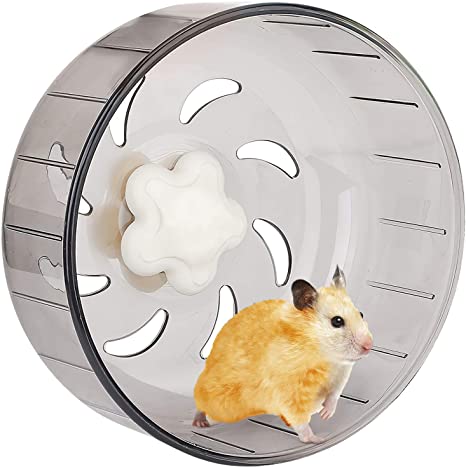 iFCOW Hamster Running Wheel, 5.2 inch Acrylic Plastic Super Silent Roller Exercise Running Wheel Toy for Small Pets Hamster Guinea (13CM)