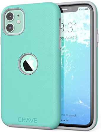 Crave iPhone 11 Case, Dual Guard Protection Series Case for iPhone 11 - Mint/Grey