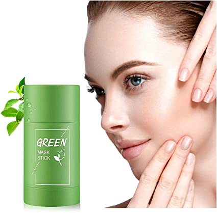 Green Tea Stick Mask Purifying Clay, Removing Blackhead face mask Balancing Oil And Water, Deep Clean Pore, Improves Skin,for All Skin Types Men Women (Green)