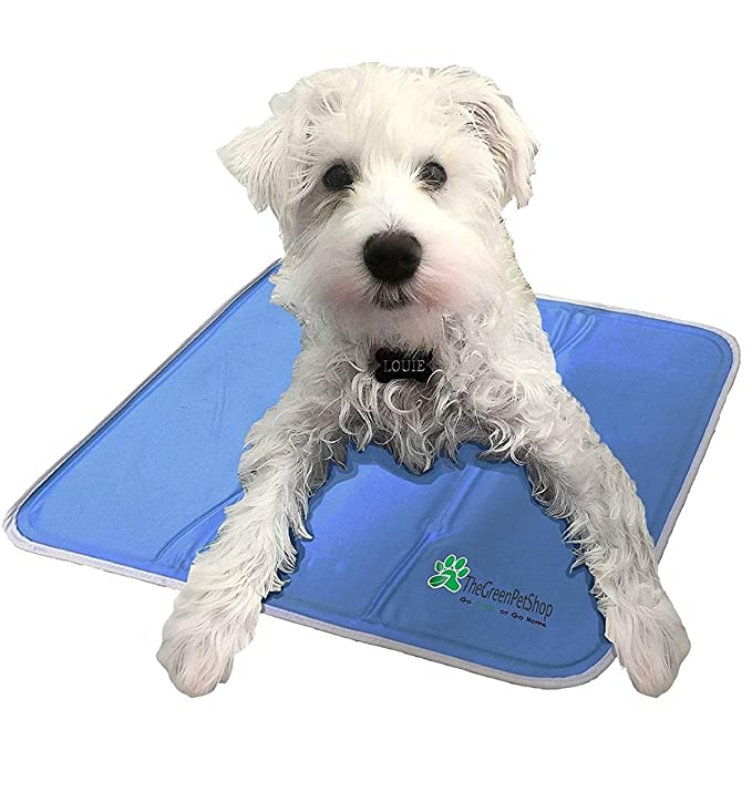 TheGreenPetShop Dog Cooling Mat – Gel Self Cooling Mat for Dogs – This Pet Cooling Gel Pad Keeps Dogs and Cats Cool in Warm Weather – Pressure Activated, No Water or Electricity Needed