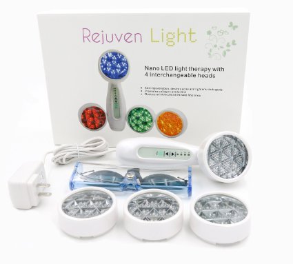 "ONE DAY SALE" Rejuven Light LED Light therapy w/ 4 Interchangeable heads, skin rejuvenation, destroy acne, lightens dark spots, promotes collagen and reduce wrinkles and fine lines