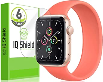 IQ Shield Screen Protector Compatible with Apple Watch SE (40mm)(6-Pack) Anti-Bubble Clear Film