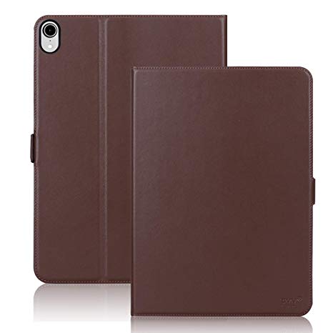 FYY New Apple iPad Pro 11" 2018 Case [Support Apple Pencile Charging] Luxury Cowhide Genuine Leather Handcrafted Case, Pure Handmade Case Protective Cover with [Auto Sleep-Wake Function] Dark Brown