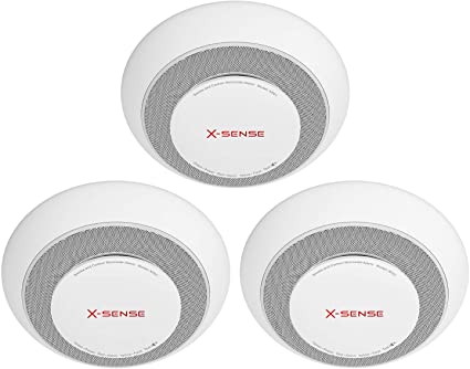 X-Sense 10-Year Battery Combination Smoke and Carbon Monoxide Detector Alarm with Large Silence Button, XP01, Pack of 3