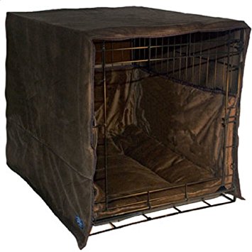 New Double Door 3 Piece Crate Bedding Set. THE ORIGINAL CRATE COVER, CRATE PAD AND BUMPER JUST GOT BETTER! Fits Midwest Crate - by Pet Dreams