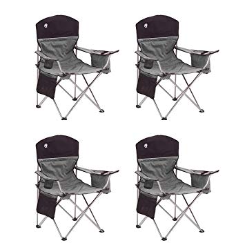 Coleman 4 x Camping Outdoor Oversized Quad Chairs/Coolers