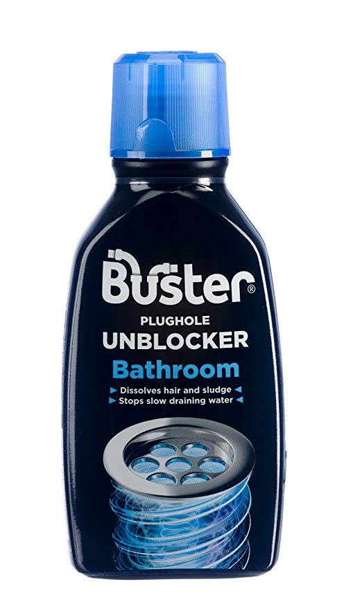 Buster Bathroom Plughole Unblocker, Dissolves hair and sludge 300ml, Pack of 6