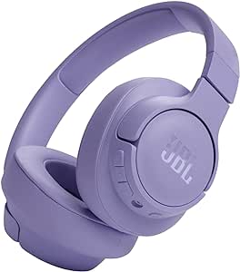 JBL Tune 720BT - Wireless Over-Ear Headphones with JBL Pure Bass Sound, Bluetooth 5.3, Up to 76H Battery Life and Speed Charge, Lightweight, Comfortable and Foldable Design (Purple)