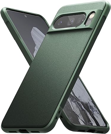 Ringke Onyx [Feels Good in The Hand] Compatible with Pixel 8 Pro Case, Great Grip Non-Slip Sleek Anti-Fingerprint Rugged Phone Cover - Dark Green