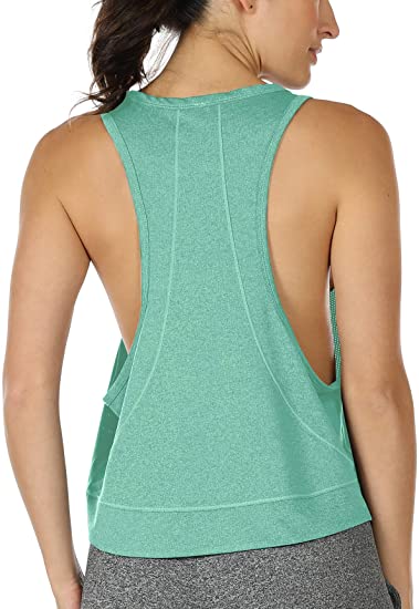 icyzone Yoga Tops Activewear Workout Clothes - Sports Racerback Tank Tops for Women