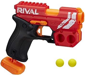 Nerf Rival Knockout XX-100 Blaster -- Round Storage, 85 FPS Velocity, Breech Load -- Includes 2 Official Rival Rounds -- Team Red