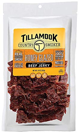 Country Smoker All Natural, Real Hardwood Smoked Honey Glazed Beef Jerky, 10 oz Bag, New Pack