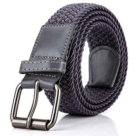 Elastic Braided Woven Belt for Men/Women, 1.3 Inch Stretch Waist Belt for Jeans Pants with Multi Color Size