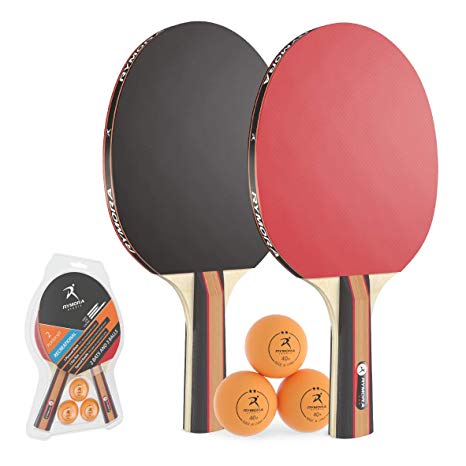 Rymora Table Tennis 2 Player Set (2 Bats and 3 Balls) (Perfect for School, Home, Sports Club, Office)