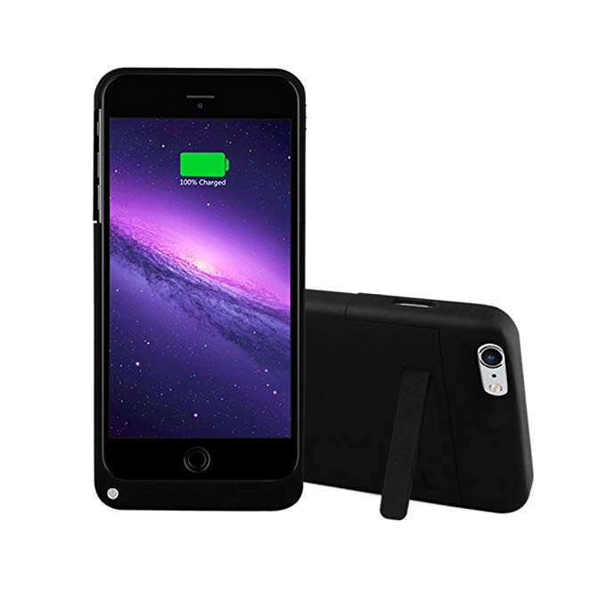 YHhao 5000mAh Charger Case for 5.5' iPhone 6 Plus /6S Plus, Slim Fit Slider Design, Portable Battery Bank -Black7