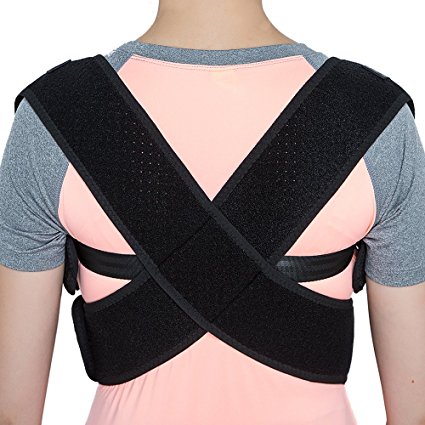 Posture Corrector Support Clavicle Brace - Adjustable Upper Back Clavicle Support for Women and Men - Improve your Bad Posture,Lower Back Pain Relief and Thoracic Kyphosis