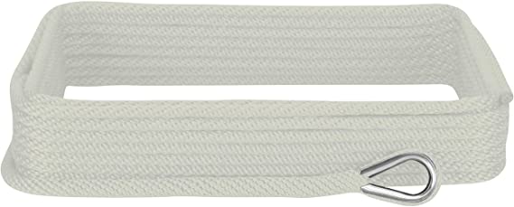 Extreme Max 3006.3455 BoatTector Solid Braid MFP Anchor Line with Thimble - 1/2" x 50', White