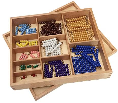 Montessori Colored Bead Chains & Squares