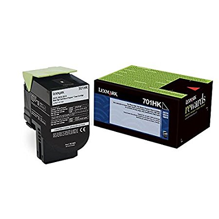 Lexmark 70C1HK0 701HK CS310, CS410, CS510 Black High Yield Return Program Toner Cartridge
