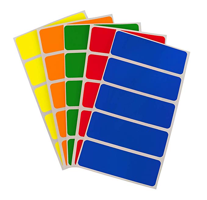 ChromaLabel 1 x 3 Inch Color-Code Labels | 150 Stickers/Pack (Assorted Standard)