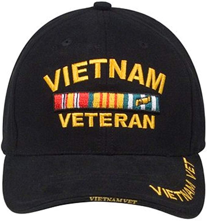 9321 Black Vietnam Veteran Insignia Cap (Adj.)