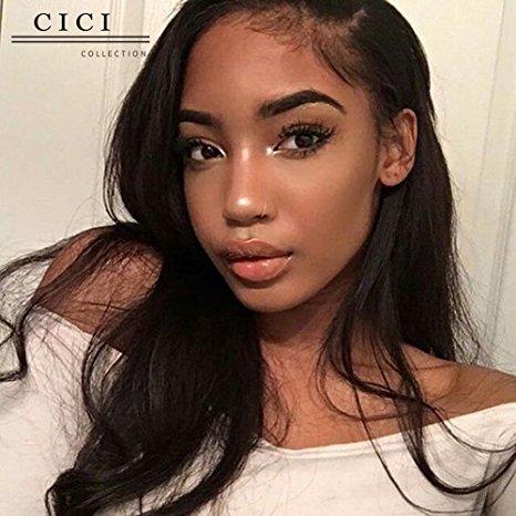Cici Collection 360 Lace Frontal Wig 180% Density Full Lace Human Hair Wigs For Black Women Straight 360 Lace Wig Lace Front Human Hair Wigs (14inch, Straight)