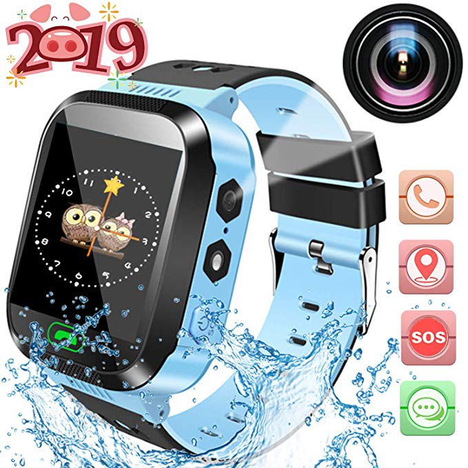 Children's Day Gift, Kids SmartWatch,Waterproof LBS Positioning Watch, Mobile Phone with Camera, Phone, Flashlight, SOS, Anti-Lost, Game, Alarm Clock, Clock, Birthday Gift for Children Aged 3-14