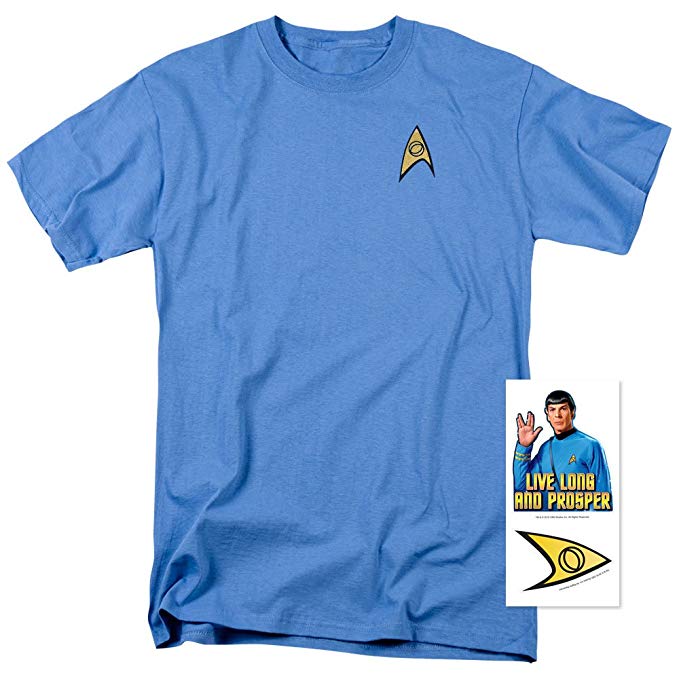 Star Trek Uniform T Shirt w/Liquid Gold Ink