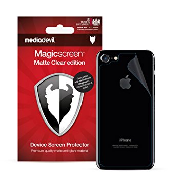 Apple iPhone 8 / iPhone 7 Back (Rear) Screen Protector, MediaDevil Magicscreen Matte Clear (Anti-Glare) Edition - (2 x Back Protectors)