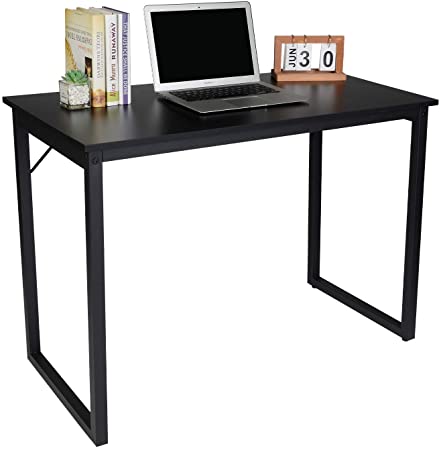 Computer Desk Modern Office Wooden Desk Work Desk Study Desks 39.4" Office Desk for Home Office Room Bedroom Black