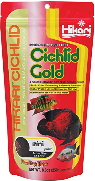 Hikari Cichlid Gold Fish Food, Mini Pellets