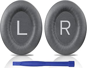 SOULWIT Earpads Replacement for Bose QuietComfort 45 (QC45)/QuietComfort SE (QC SE)/New Quiet Comfort Wireless Over-Ear Headphones, Ear Pads Cushions with Softer Protein Leather - Eclipse Grey