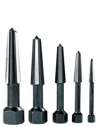 Rennsteig Dual-edged (Easy Out) Screw Extractors 5-piece Set in Plastic Tube