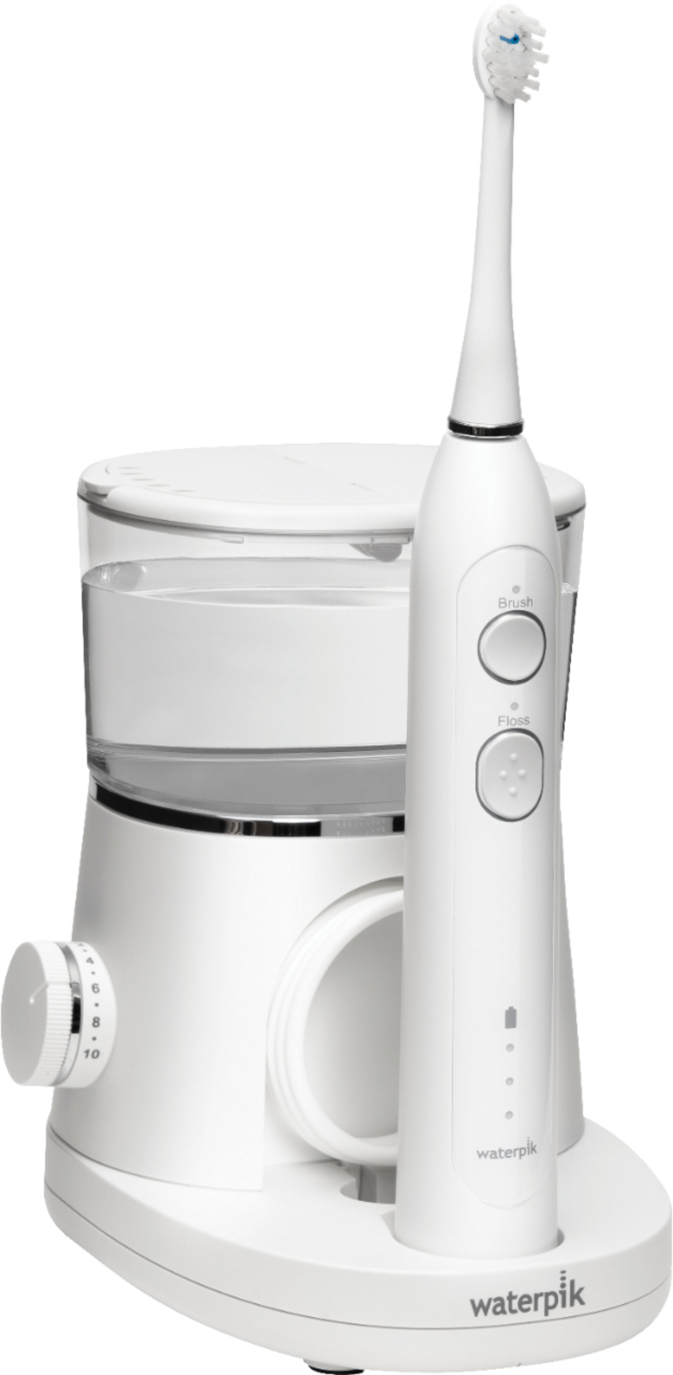 Waterpik - Water Pik Sonic-Fusion Rechargeable Toothbrush and Oral Irrigator - White/Chrome