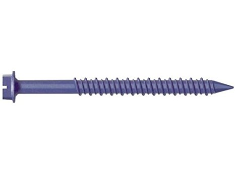 MKT Steel Conset Masonry Screw Anchor, Hex Washer Head Faced, 1/4" Diameter x 2-3/4" Length (Box of 100)