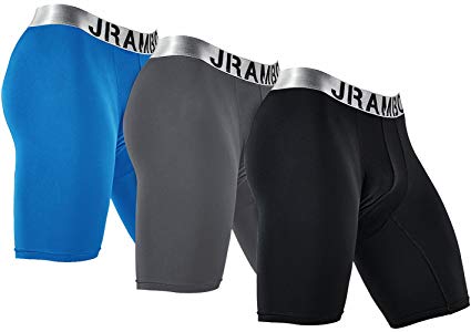 JRAMBO Men's Compression Shorts Sports Performance Underwears Active Underwear Boxer Briefs