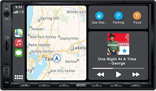 ATOTO F7 SE In-Dash Video,Android Auto & CarPlay Connection,Mirrorlink/AutoLink,Fast Phone Charge,Bluetooth,HD Camera Input,Support up to 2TB SSD & 512G SD (Standard 7in/D-Din, F7G2A7SE)