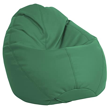 FDP SoftScape Dew Drop Bean Bag Chair with Supportive High-Back Design, for Kids, Teens and Adults, Alternative Seating for Dorms, Schools, Libraries, Daycares or Home - Green