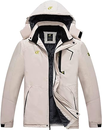 QPNGRP Mens Waterproof Ski Snowboard Jacket Windproof Winter Snow Coat