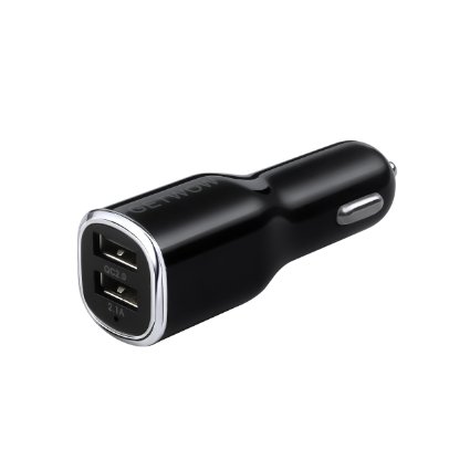Getwow(TM) Dual-Port USB Car Charger Adapter (Black)