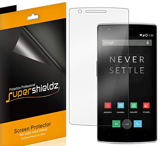 [6-Pack] Supershieldz- Anti-Bubble High Definition Clear Screen Protector for OnePlus One   Lifetime Replacements Warranty [6-PACK] - Retail Packaging