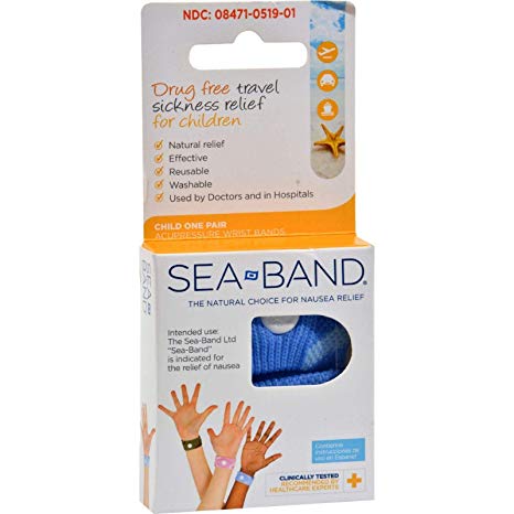 Sea-Band For Children Wristband 1 Pair Blue