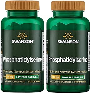 Swanson Ultra Phosphatidylserine Soy-Free Formula 100 mg 90 Sgels 2 Pack